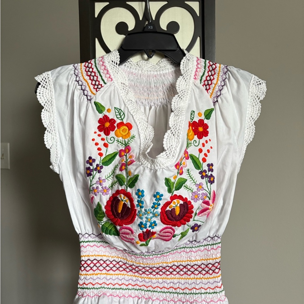 Hungarian Embroidered Blouse - image 2